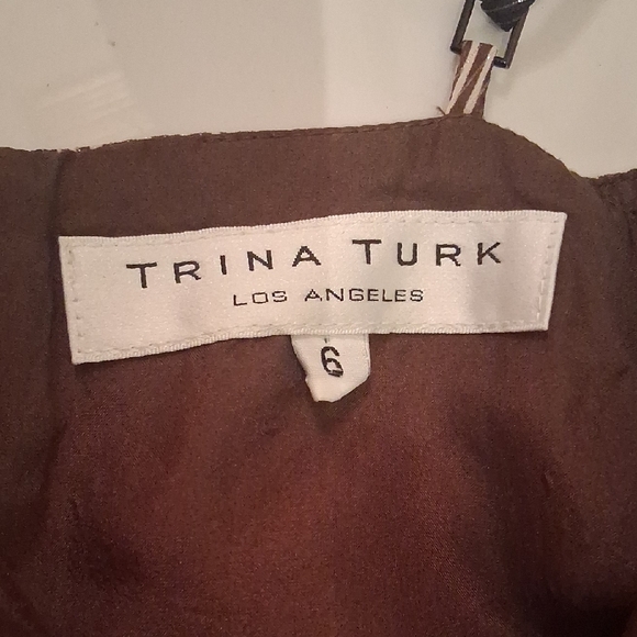 Trina Turk Black and Cream Floral Midi Dress - Picture 2 of 4